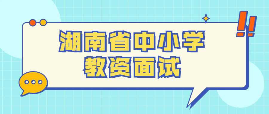 湖南省中小学教资面试